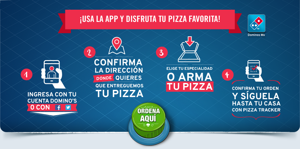 Utiliza la app de Dominos